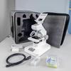 GEEFUNTECH WiFi Biological Digital Microscope 1600X Optical Objective Lenses, STEM Kids Microscope for Home Education, Android iOS Windows/Mac TV Compatible, white view 2