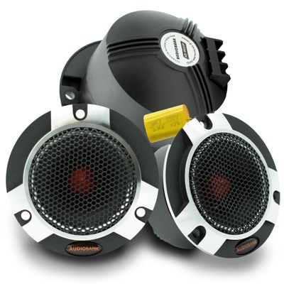 Audiobank AB-W600P 1" Titanium Car Super Bullet Tweeter - Crisp Highs, Powerful Sound, Easy Installation (Pair)