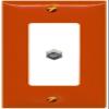 [1 Ports] Coax Wall Plate [Orange-White] view 1