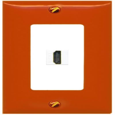 [1 Ports] HDMI Wall Plate [Orange-White]