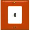 [1 Ports] HDMI Wall Plate [Orange-White] view 1