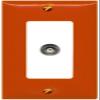 [1 Ports] BNC Wall Plate [Orange-White] view 1