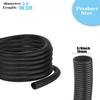 Closed 7mmx10mm Flexible Electrical Tubing-16.4 ft Cord Protector Electric Wires Covers, Automotive Wire Flexible Conduit, Plastic Wire Cover with Cable Zip Tie. view 2