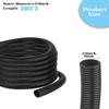 Closed 2pcs 5.2mmx7.2mm Inch Flexible Electrical Tubing-16.4ft Cord Protector Electric Wires Covers, Automotive Wire Flexible Conduit, Plastic Wire Cover with Cable Zip Tie. view 2