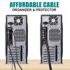 Closed 8mm*11.6mm Flexible Electrical Tubing-16.4 ft Cord Protector Electric Wires Covers, Automotive Wire Flexible Conduit, Plastic Wire Cover with Cable Zip Tie. view 4