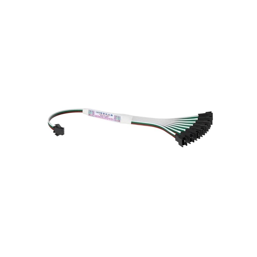 YIOGEQKWG DC5-24V Mini SPI Signal Repeater Amplifier Suitable for WS2812B WS2811 1903 16703 IC Pixel RGB LED Light Strip addressable Fantasy Ribbon (Color : 1 to 8)