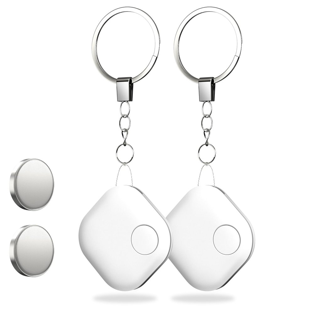 Bluetooth Tracker, Key Finder Trackers, Item Finder Works with Apple Find My (iOS only), Replaceable Battery, Privacy Protection, Lost Mode, Item Locator for Keys, Bags, Luggage and More(2 Pack) (2)