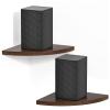 Corner Speaker Shelf for Small Speaker Wall Mount, Wooden Floating Speaker Shelf for Samsung, Sony, Bose, JBL, LG Speaker Wall Mount - Corner Speaker Mount for Most of Satellite Speakers, Set of 2 view 1