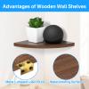 Corner Speaker Shelf for Small Speaker Wall Mount, Wooden Floating Speaker Shelf for Samsung, Sony, Bose, JBL, LG Speaker Wall Mount - Corner Speaker Mount for Most of Satellite Speakers, Set of 2 view 4