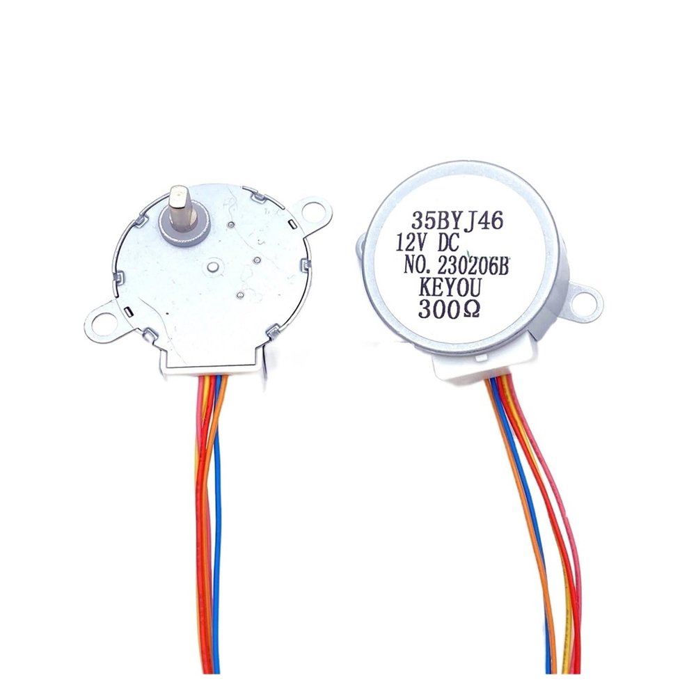 ADPVRLUQ 1 PCS 35BYJ46 DC 5V 12V 300 Ohm 24V Stepper Permanent Magnet Gear Motor Small Stepper Humidifier (Size : 17MM Shaft, Color : 24V 300 Ohms)