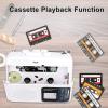 GDBGJPKM Radio FM AM Radio Cassette Playback Portable Radios FM AM Recording 3.5mm Earphone MIC Jack 2 Power Supply Method view 3