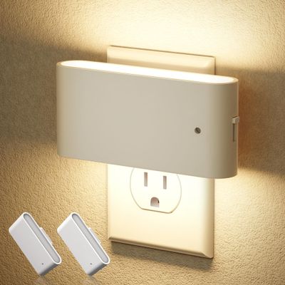 JandCase LED Night Lights Plug into Wall, Night Light with Dusk to Dawn Light Sensor, Dimmable Night Light Plug in [2 Pack], 3000K Soft White Nightlight for Bedroom Hallway Kids Room Kitchen