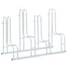 vidaXL Bicycle Stand for 4 Bikes Floor, Bicycle Bike Stand, Bike Floor Stand for Garage Warehouse School, Freestanding Galvanized Steel view 1