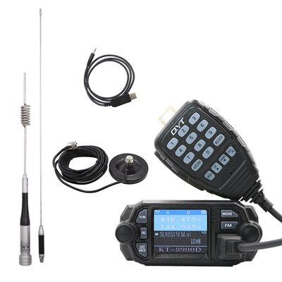 KT-8900D Mobile Transceiver Station 25W Upgraded KT-8900 Car Radio Dual Band with 24cm/9.44in SG-M507 Antenna and Suction Pad