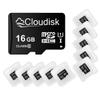 Cloudisk Pack of 10 Micro SD Card 16GB Flash Memory Card C10 A1 U1 Micro SDHC with SD Adapter, Card Reader (16GB) view 1