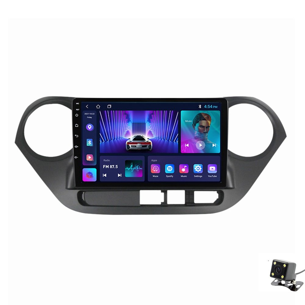 ADMLZQQ Double Din Car Stereo Multimedia with Bluetooth and 10.2" Touchscreen Android 12 for Hyundai i10 2014-2017,with GPS/Car-Play Android/SWC/Backup Camera/Mirror Link/4G WiFi,M100cp