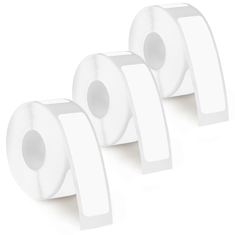 3Rolls D30 Label Tape, 480PCS 12 x 40mm(0.47"x1.57") Phomemo Labels, Thermal Paper Self-Adhesive Waterproof Phomemo D30 Labels Compatible with D30 Portable Label Printer 160 pcs/roll(White)