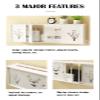 EKBBBYE White WiFi Storage Boxes, Network Set-top Box Organizer Box Outlet Cord Organizer Cover Ptector - 29.9x4.5x9.4inches view 4