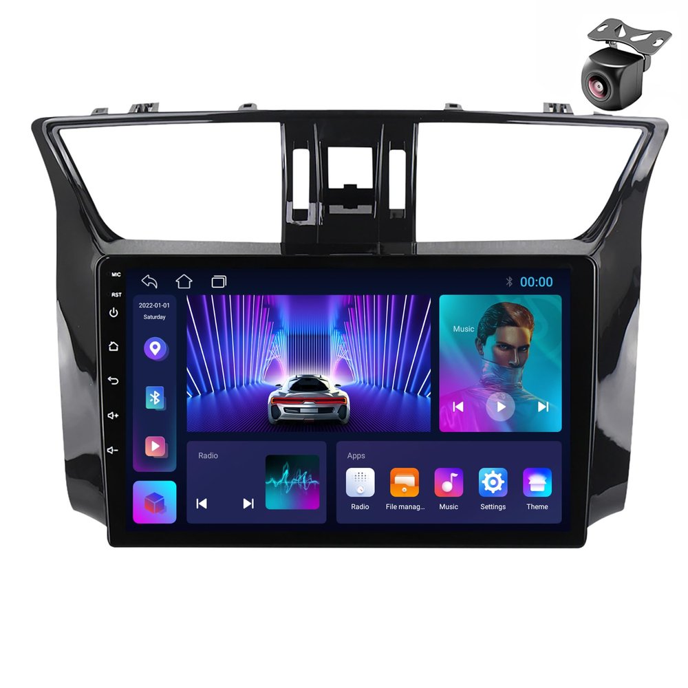 Android 13 System for Nissan Sylphy B17 Sentra 12 2012-2018 2 DIN Car Stereo With FM SWC CarPlay Android Auto GPS Navigation Touch Screen Upgrade Car Radio Multimedia Player (M150CP 4core 2+32G)