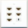 5 CAT6 USBC Flat/Solid Wall Plate [White] view 1