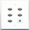 5 Coax USBC Flat/Solid Wall Plate [White] view 1