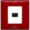 RiteAV CAT5E-BLACK Wall Plate [Red-White] view 1