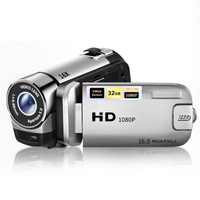 Diyeeni 1080P Digital Camera for Photography, 16MP Vlogging Camera 16X Digital Zoom Digital Camera with 2.4in 360 Flip Screen, Compact Travel Camera for Teens Adult Beginner Kids (Silver)