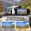 Diyeeni 1080P Digital Camera for Photography, 16MP Vlogging Camera 16X Digital Zoom Digital Camera with 2.4in 360 Flip Screen, Compact Travel Camera for Teens Adult Beginner Kids (Silver) view 2