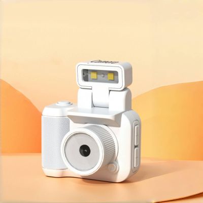 Mini Keychain Camera, 1080P HD Small DV Camera, Video Camera Camcorder, Thumb Camera withwith Video Light & 480mAh Battery Base, 1.44in Color Screen, Support OTG (White)