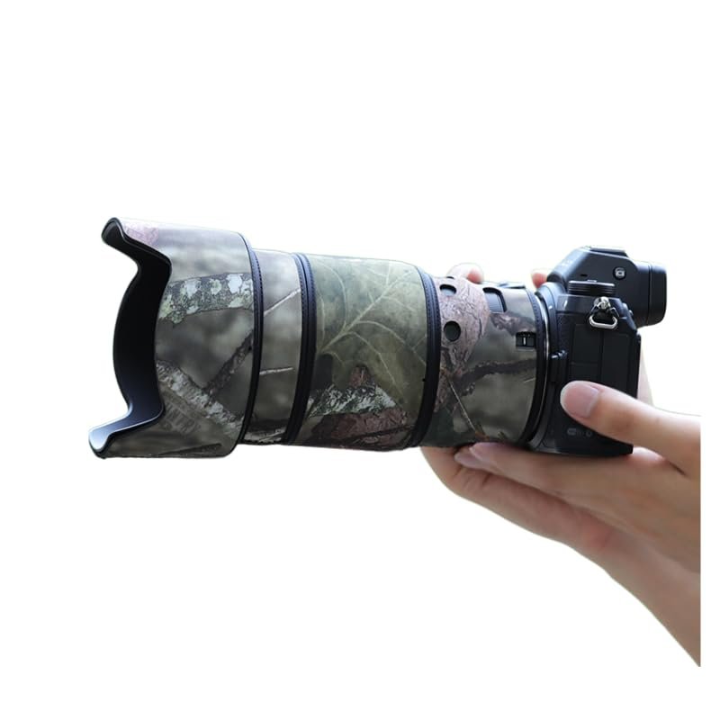 CHASING BIRDS Lens Camouflage Waterproof Coat for Nikon Z 50mm F/1.2 S Rainproof Lens Protective Cover (Pine Camouflage, with 1.4X & 2.0X TC)
