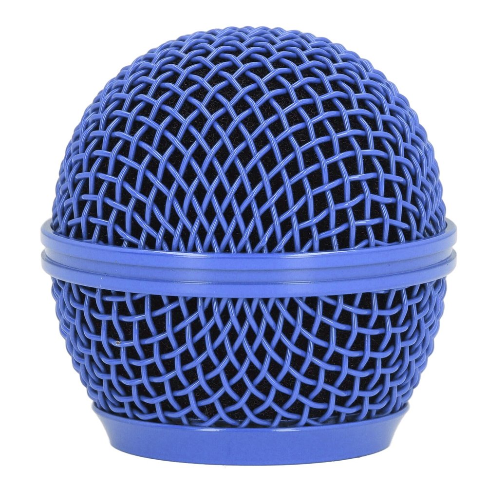 Microphone Head Replace, Mic Grille for SM58S, SM58LC, , BETA58A, M30, SV100, UT2, PGX24 SLX4, Steel Mesh Replacement Heads with Inner Foam (Blue)
