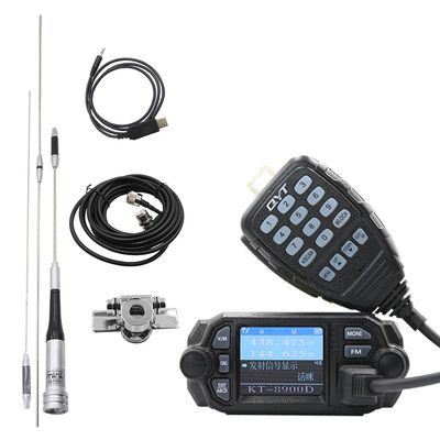 KT-8900D Mobile Transceiver Station 25W Upgraded KT-8900 Car Radio Dual Band with 99cm/38.9in SG-7200 Antenna Belt Clip and 5M/196.8in Cable