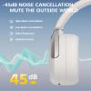 Edifier W830NB Wireless Over Ear Headphones with -45dB Active Noise Cancelling, 94H Playtime, LDAC Hi-Res Sound, Spatial Audio, Fast Charging, Multipoint Connection, Bluetooth V5.4 - Sandwhite view 3