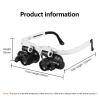 JOEBO Microscope Kit 2LED Head-Mounted Magnifier Illuminating Microscope Headband LED Lamp Microscope Lens Adapters view 2