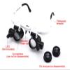 JOEBO Microscope Kit 2LED Head-Mounted Magnifier Illuminating Microscope Headband LED Lamp Microscope Lens Adapters view 3