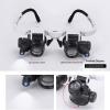 JOEBO Microscope Kit 2LED Head-Mounted Magnifier Illuminating Microscope Headband LED Lamp Microscope Lens Adapters view 4