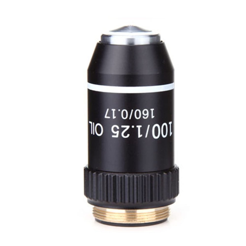 JOEBO Microscope Kit Biological Microscopes Lens 4X 10X 20X 40X 60X 100X(Oil) Achromatic Objective Lens Microscope Lens Adapters (Size : 100X)