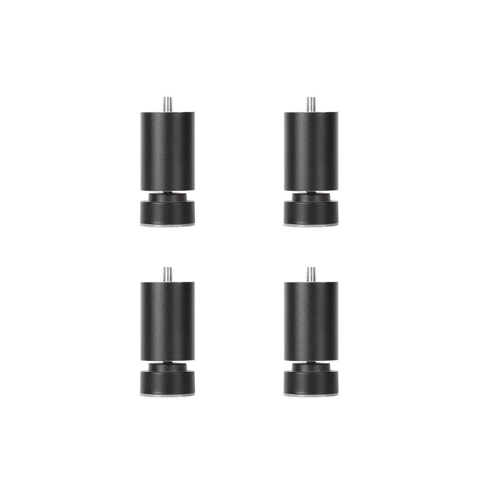 , Pack of 4 Adjustable Aluminum Alloy furniture furniture legss,M10-1.5mm Threaded Sofa furniture furniture legss Coffee Table furniture furniture legss,for Desk Bed Washing Machine,Black,25cm ( Color