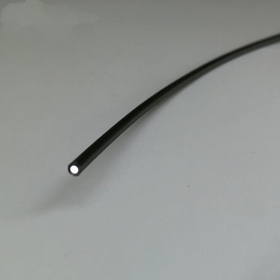 MINZIHAO 1000m Black PMMA Data Transmission Plastic Optical Fiber Cable Inner Diameter 1mm External Diameter 2.2mm for Light Illumination