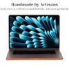 BLACKBROOK Premium Full Grain Leather Hardshell Case for Apple MacBook Air 15.3", Butler Top and Bottom Leather Shells for Protection (TAN, MacBook Air 15.3") view 3