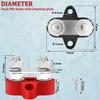Aienxn 12V Bus Bar 6 x 1/4" (M6) Terminal Studs and 5/16" (M8) Dual Studs view 2