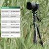 Fotopro 59" Carbon Fiber Travel Tripod, Compact Video Tripods with Fluid Head, Detachable Monopod with Arca-Swiss Quick Release Plate and Bag, Camera Tripod Load up to 8KG/17.63lbs, Green view 3