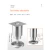 , Pack of 4,Stainless Steel furniture furniture legss,Adjustable Table furniture legs,Round Cabinet furniture legs,Sofa , Table Desk,Sofa furniture furniture legss,for Cabinet,Bookcase,with Mounting S view 2