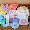 Aerdce Donut Grow Up Arched Fabric Cover Stretchy Arch Stand Cover Fitting Round Top Chiara Backdrop Cover for Birthday Baby Shower Decor(Only Cover) view 3