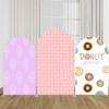 Aerdce Donut Grow Up Arched Fabric Cover Stretchy Arch Stand Cover Fitting Round Top Chiara Backdrop Cover for Birthday Baby Shower Decor(Only Cover) view 4