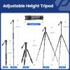 Fotopro 59" Carbon Fiber Travel Tripod, Compact Video Tripods with Fluid Head, Detachable Monopod with Quick Release Plate and Bag, Camera Tripod Load up to 8KG/17.63lbs view 4