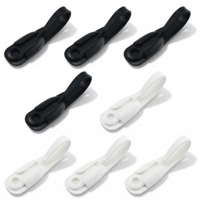 Hufopik Cord Bundlers, Damage Free Hanging Cord Organizer, No Tools Cord Bundler for Hanging Electrical Cables, 4 White Cord Bundlers 4 Black Cord Bundlers