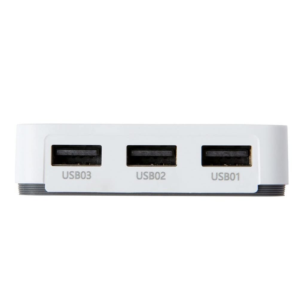 LOYALTY-SECU 3-Port USB Network Print Server - Share USB Printers Wirelessly, Compatible with Windows, Mac, Linux, Android - Easy Setup, Multiple User Support