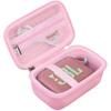 BOVKE Carrying Case Compatible with JBL Go 4 Portable Bluetooth Wireless Speaker, Extra Mesh Pocket for Charging Cables and Accessories, Pink view 1