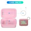 BOVKE Carrying Case Compatible with JBL Go 4 Portable Bluetooth Wireless Speaker, Extra Mesh Pocket for Charging Cables and Accessories, Pink view 2